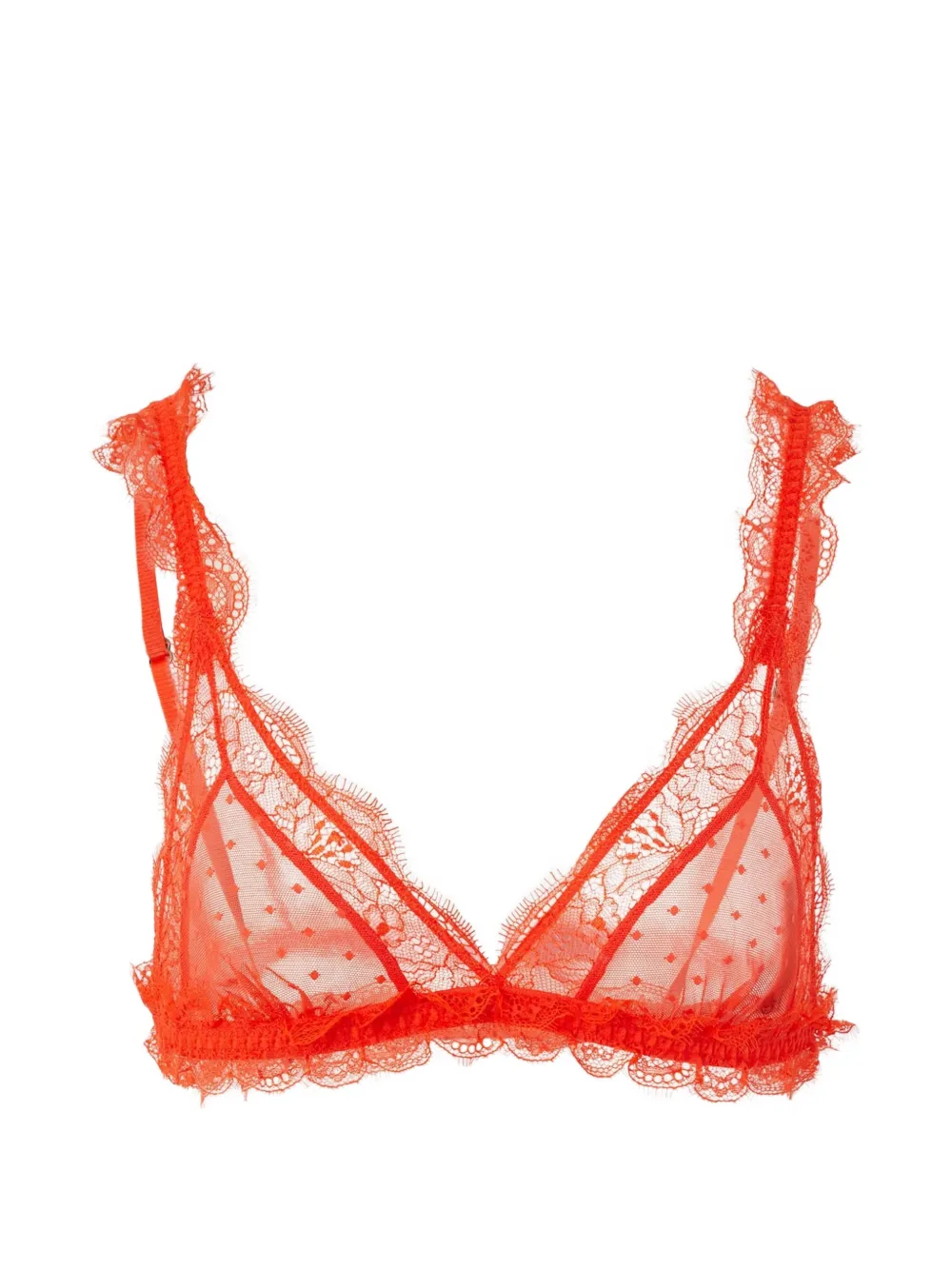 Love Stories lace-trim polka-dot bra - Rot