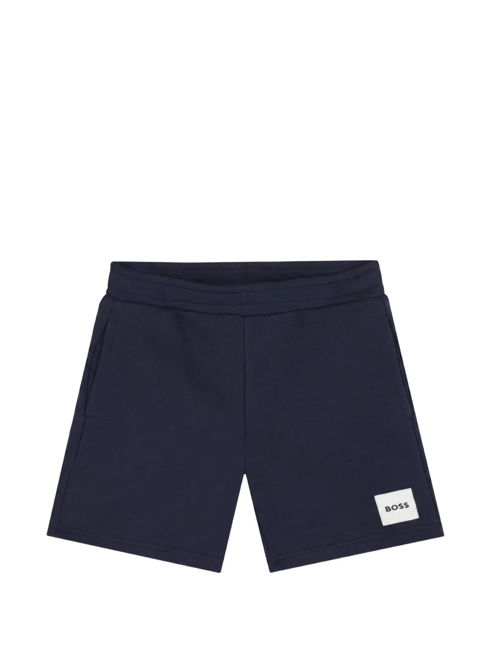 BOSS Kidswear logo-patch shorts - Blu