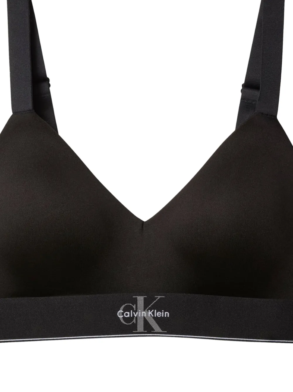Calvin Klein Bh met elastische onderband en logoprint Zwart