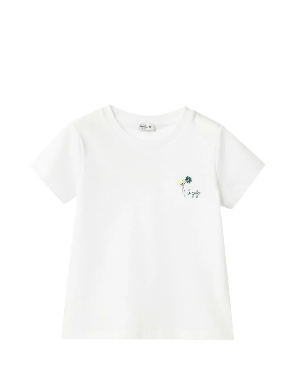 Il Gufo flower-embroidered T-shirt - Bianco