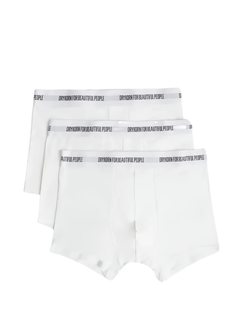 Drykorn Corbin 3 logo-waistband boxers (set of three) - Bianco