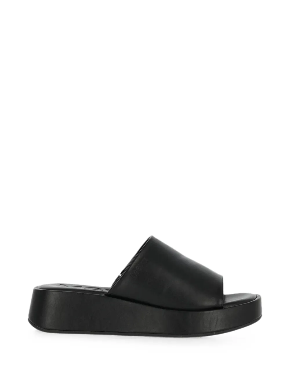 Mexx Platform Square-toe Slippers In Black