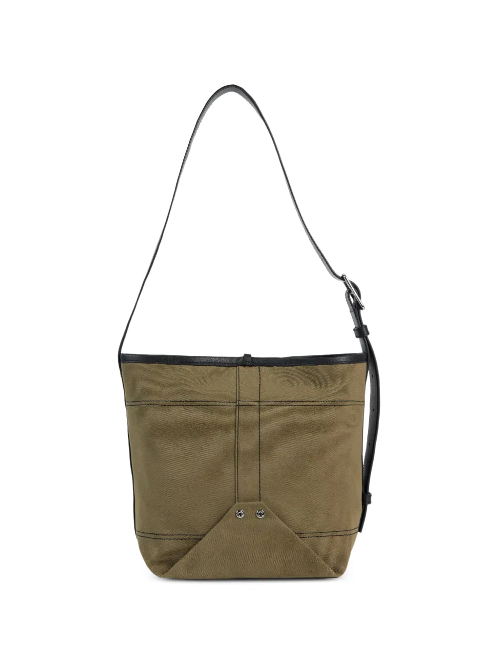 Kenzo Utility omkeerbare canvas kalfsleren bucket-tas Groen