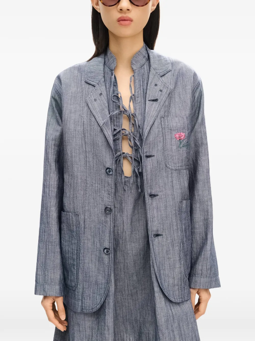 Kenzo Tulip blazer Blauw
