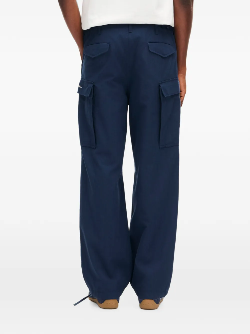 Kenzo Varsity cargo broek met borduurwerk Blauw