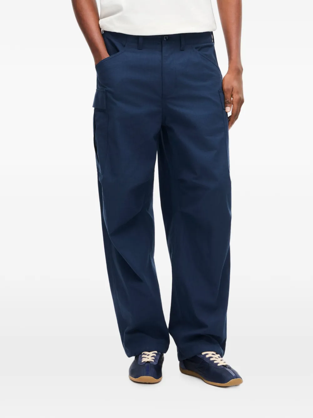 Kenzo Varsity cargo broek met borduurwerk Blauw