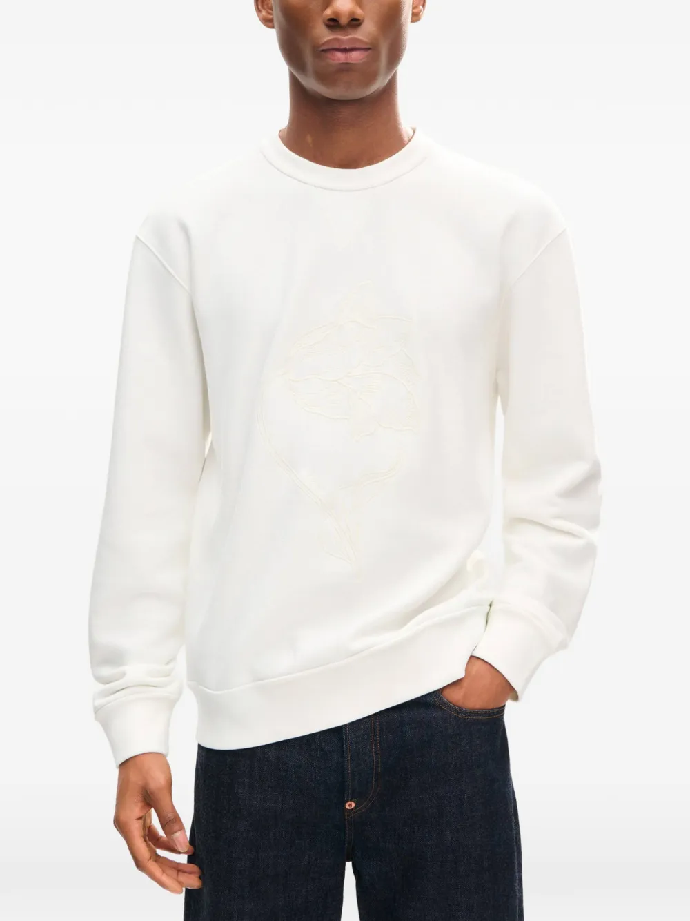 Kenzo Tulip sweater met borduurwerk Wit