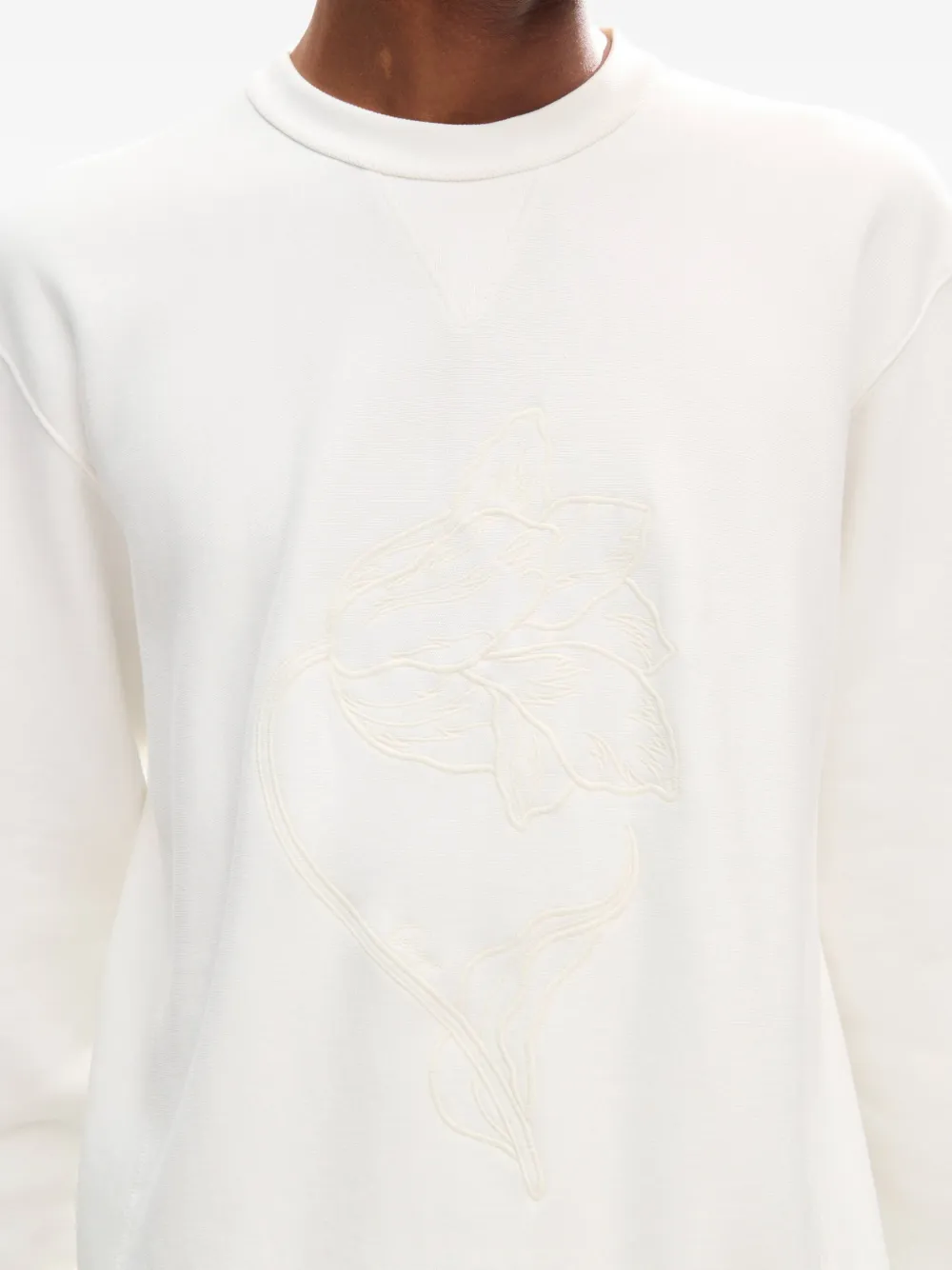 Kenzo Tulip sweater met borduurwerk Wit