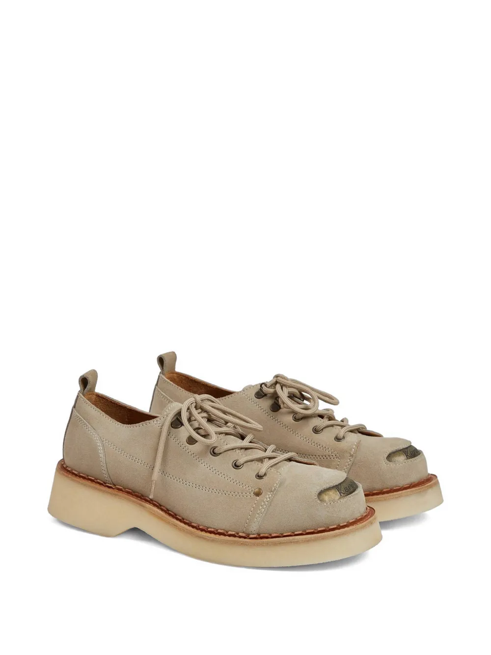 Kenzo smile suède derby schoenen Beige