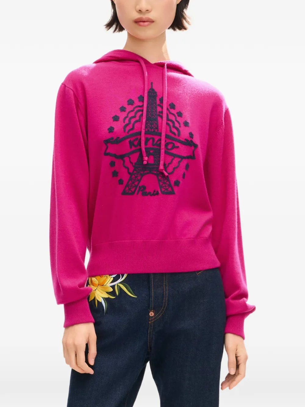 Kenzo Eiffeltoren hoodie Roze