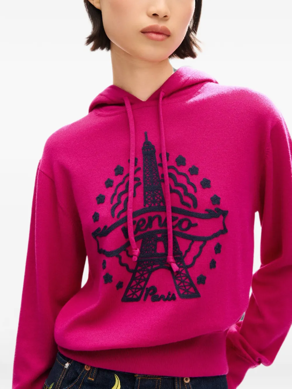 Kenzo Eiffeltoren hoodie Roze