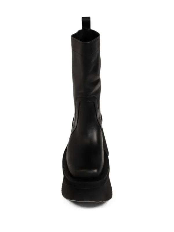 Rick Owens Factory Boots Platform Ankle Boots | Black | FARFETCH