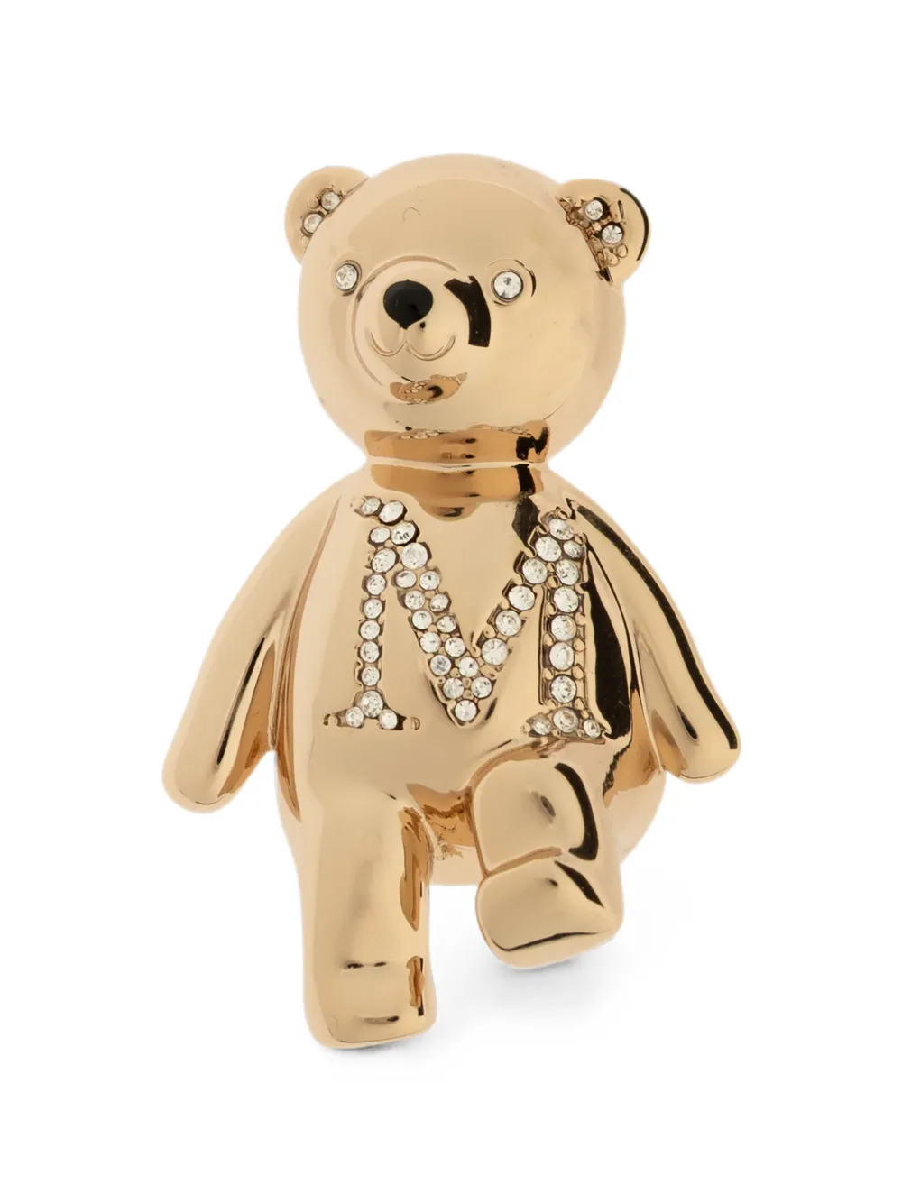 Max Mara Brosche mit Kristallen - Gold