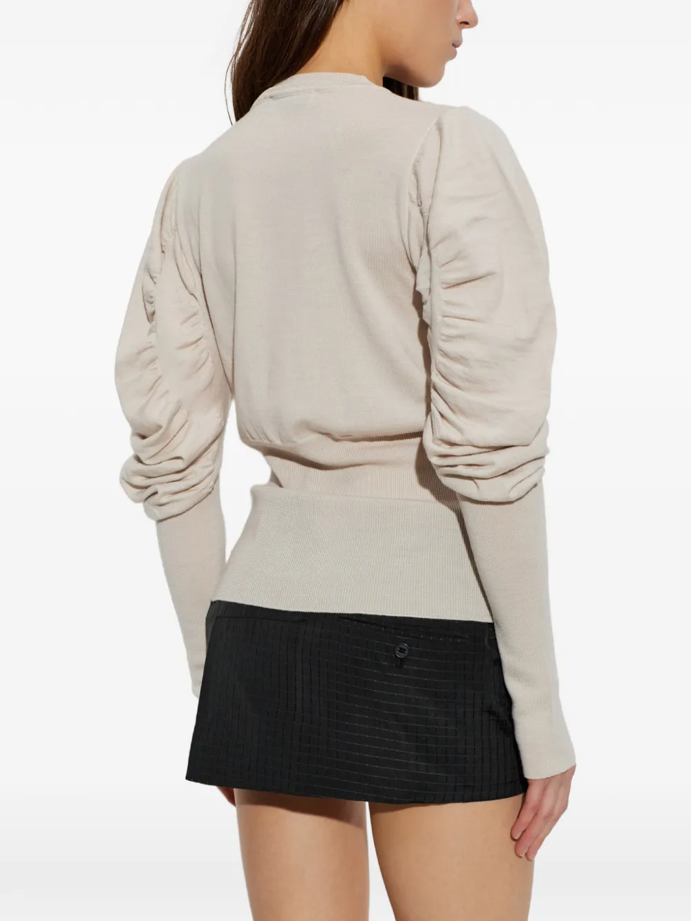 Vivienne Westwood Eli vest met ruches en geborduurde Orb Beige