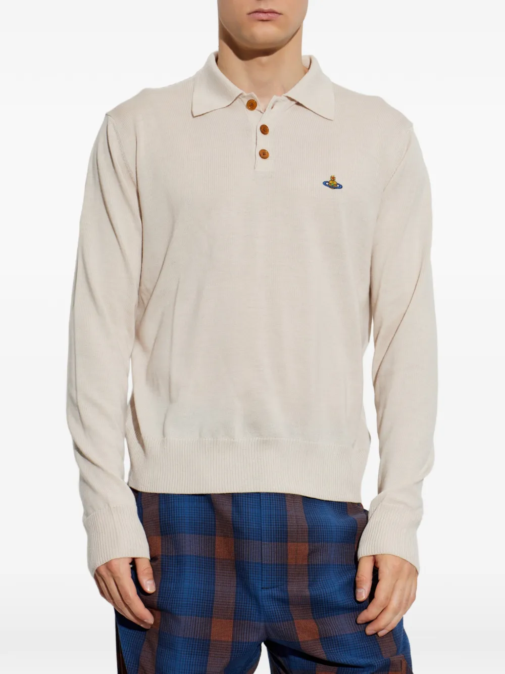 Vivienne Westwood Wollen poloshirt Beige