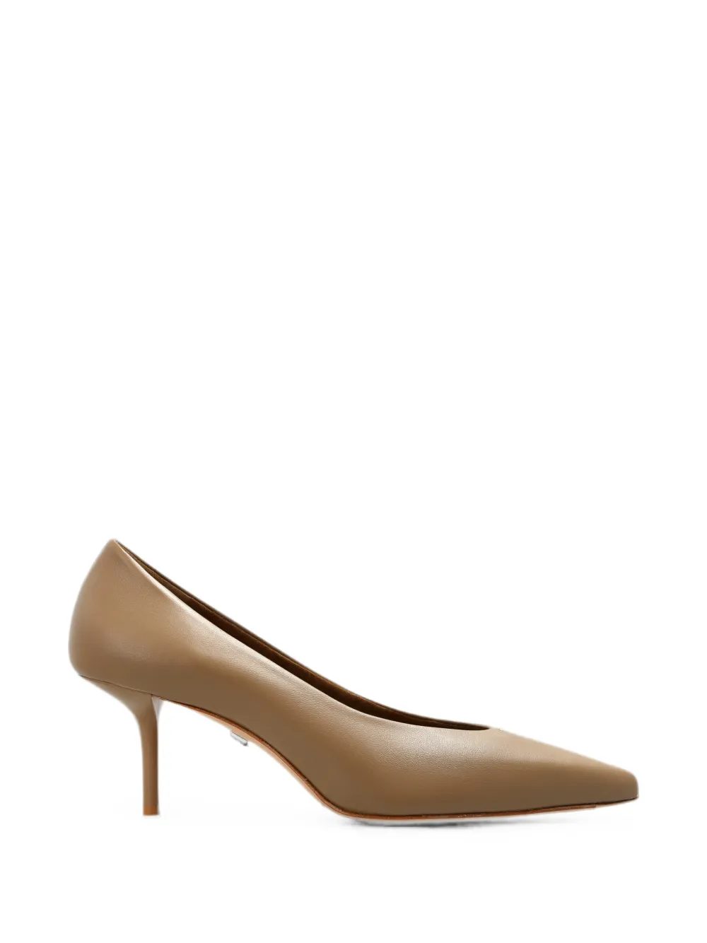 Max Mara leather pointed-toe pumps - Nude