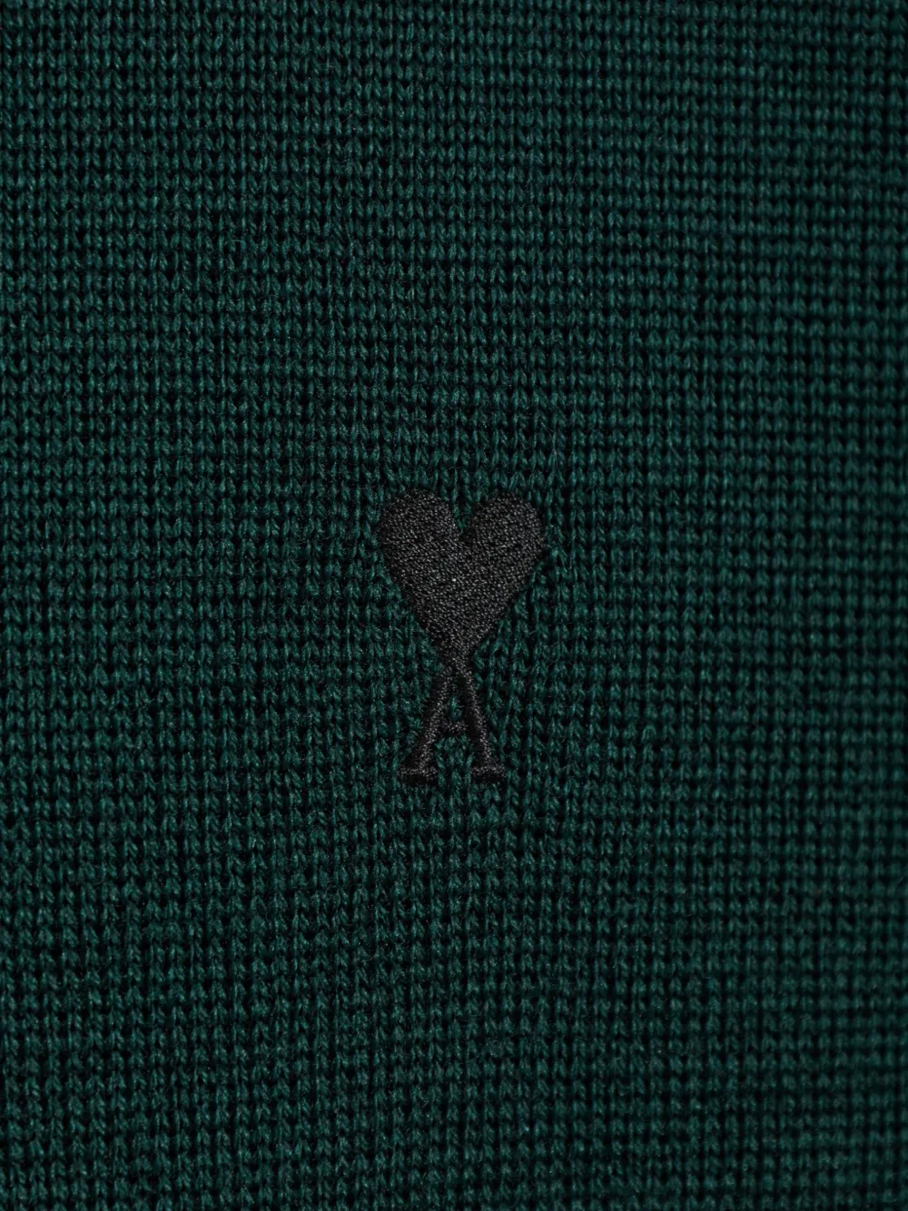 AMI Paris Wollen trui met ronde hals en Ami de Coeur Groen
