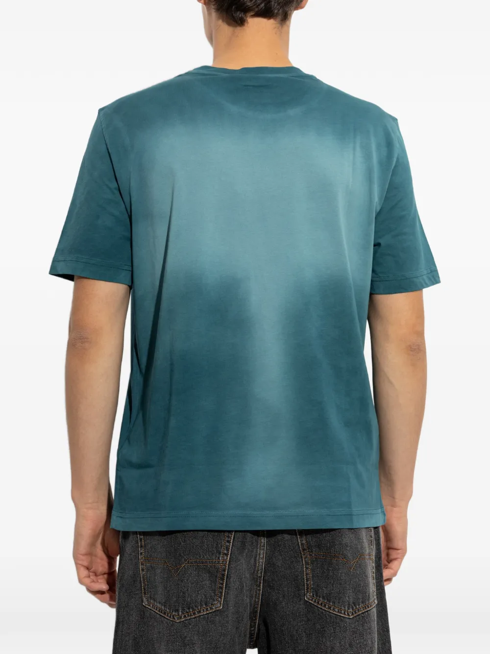 Diesel T-shirt met geborduurd logo Blauw