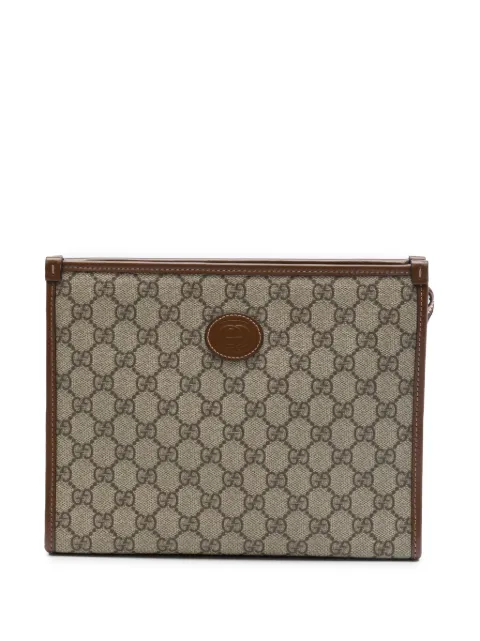 Gucci Pre-Owned 2016-2026 GG Supreme Retro Interlocking G clutch bag