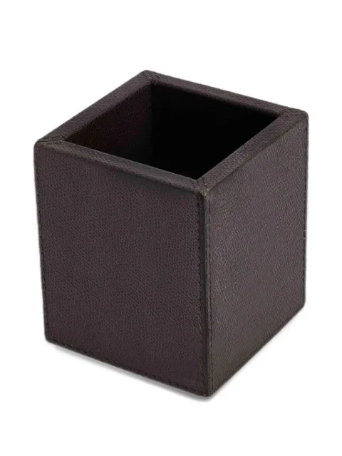 Giobagnara pebbled leather pen pot