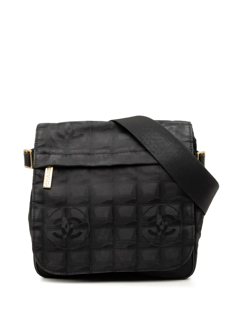 CHANEL Pre-Owned 2005-2006 New Travel Line Nylon Messenger Bag crossbody bag - Nero