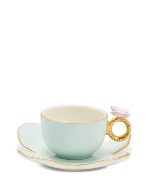VILLARI Butterfly coffee cup and saucer (11cm x 12cm x 6cm)