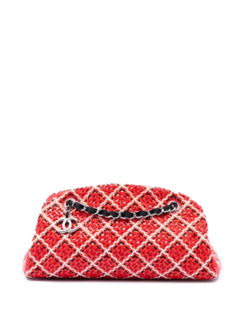 CHANEL Pre-Owned 2010-2011 Small Patent Stitch Just Mademoiselle Bowling Bag shoulder bag - Rosso