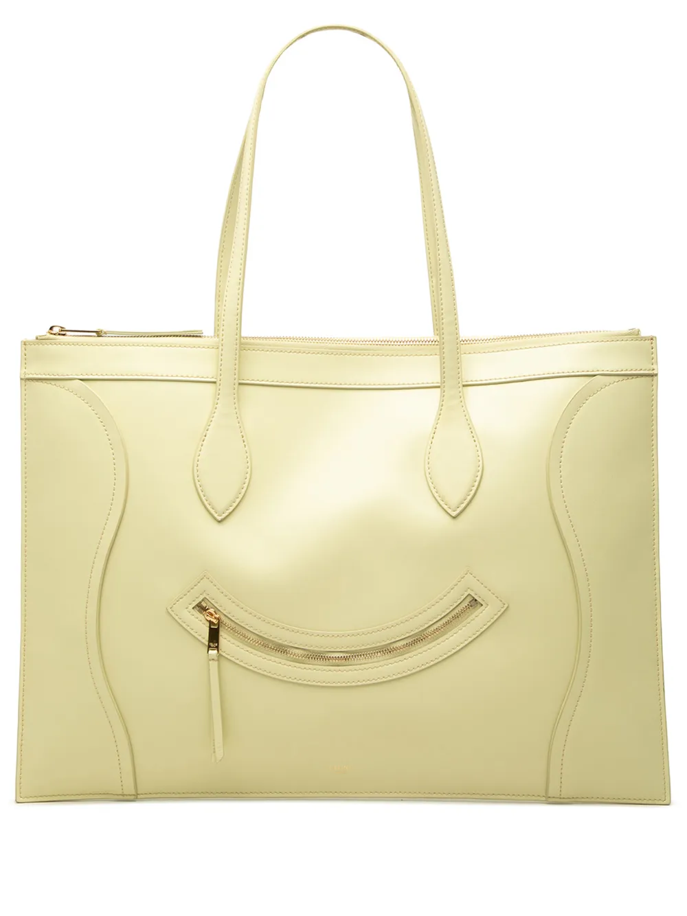 Celine Pre-Owned 2025 Glossy Calfskin Flat Luggage tote bag - Gelb