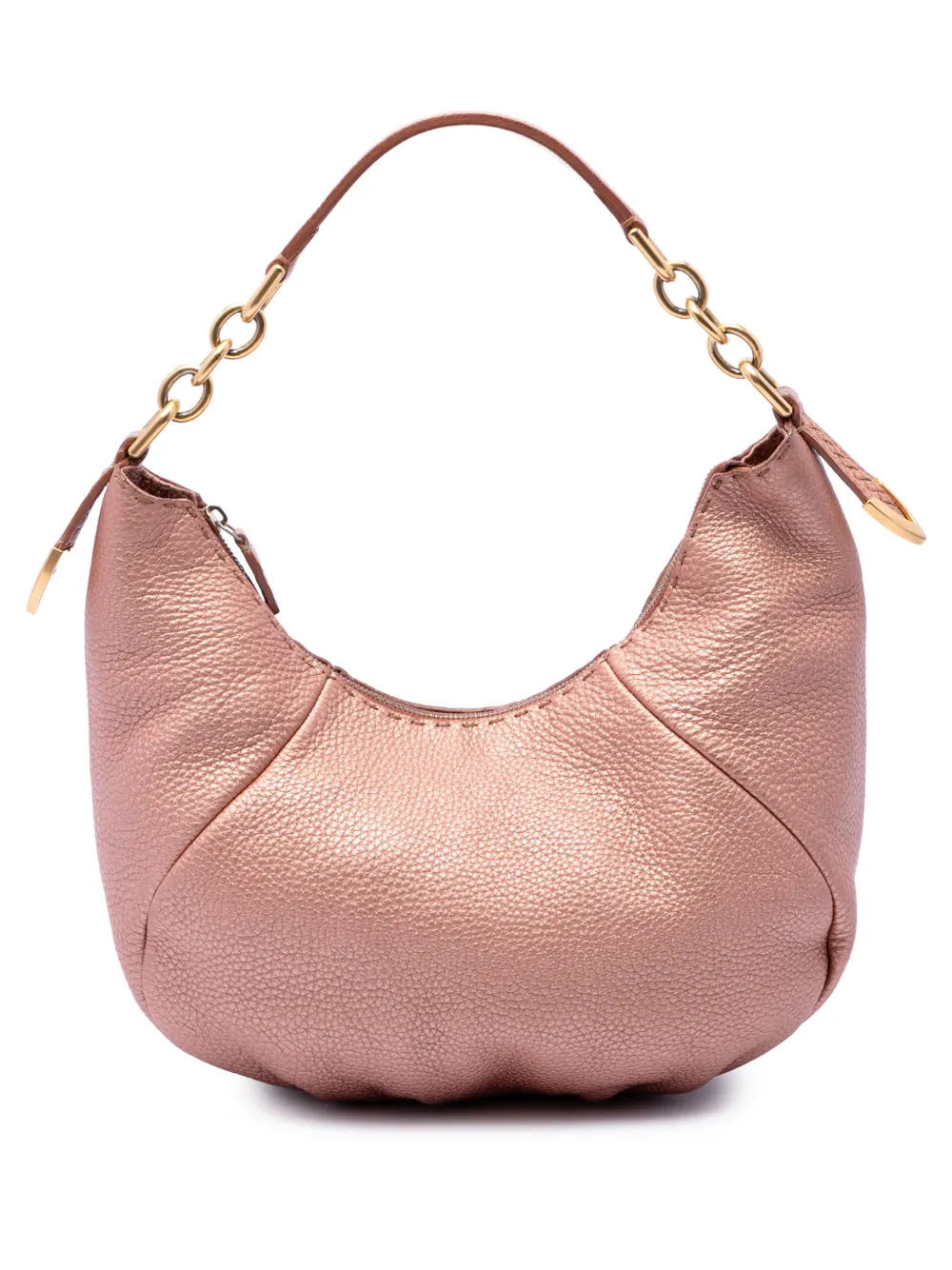 Fendi Pre-Owned 2000-2010 Metallic Pebbled Leather Selleria shoulder bag - Rosa