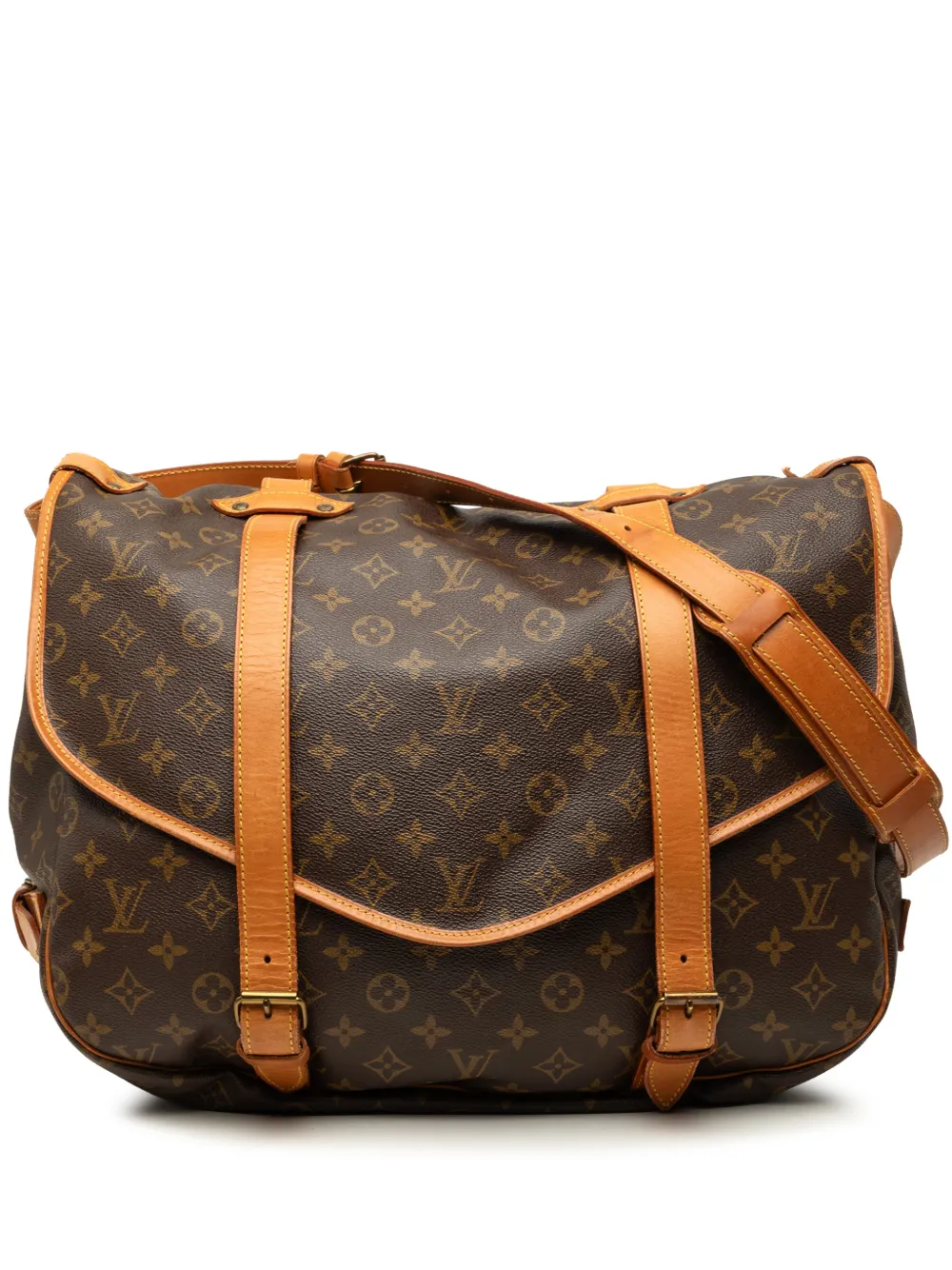 Louis Vuitton Pre-Owned 1990 Monogram Saumur 43 travel bag - Braun