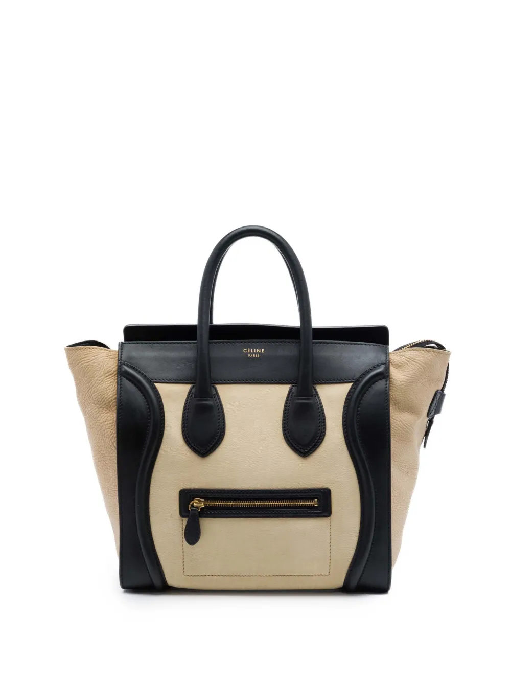 Celine Pre-Owned 2010 Mini Bicolor Leather Luggage tote bag - Schwarz