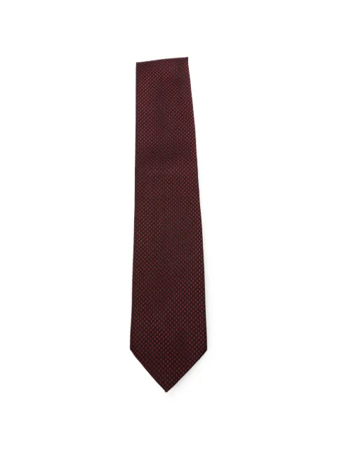 TOM FORD houndstooth-pattern silk tie