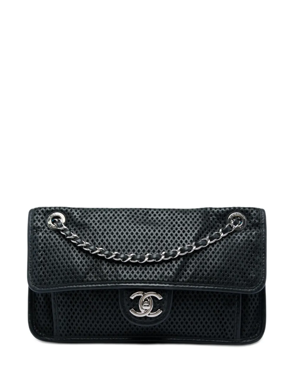 CHANEL Pre-Owned 2012-2013 Medium Perforated Calfskin Up In The Air Flap shoulder bag - Nero