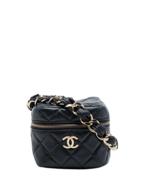 CHANEL Pre-Owned quiltet CC Cube toilettaske i lammeskind fra 2021