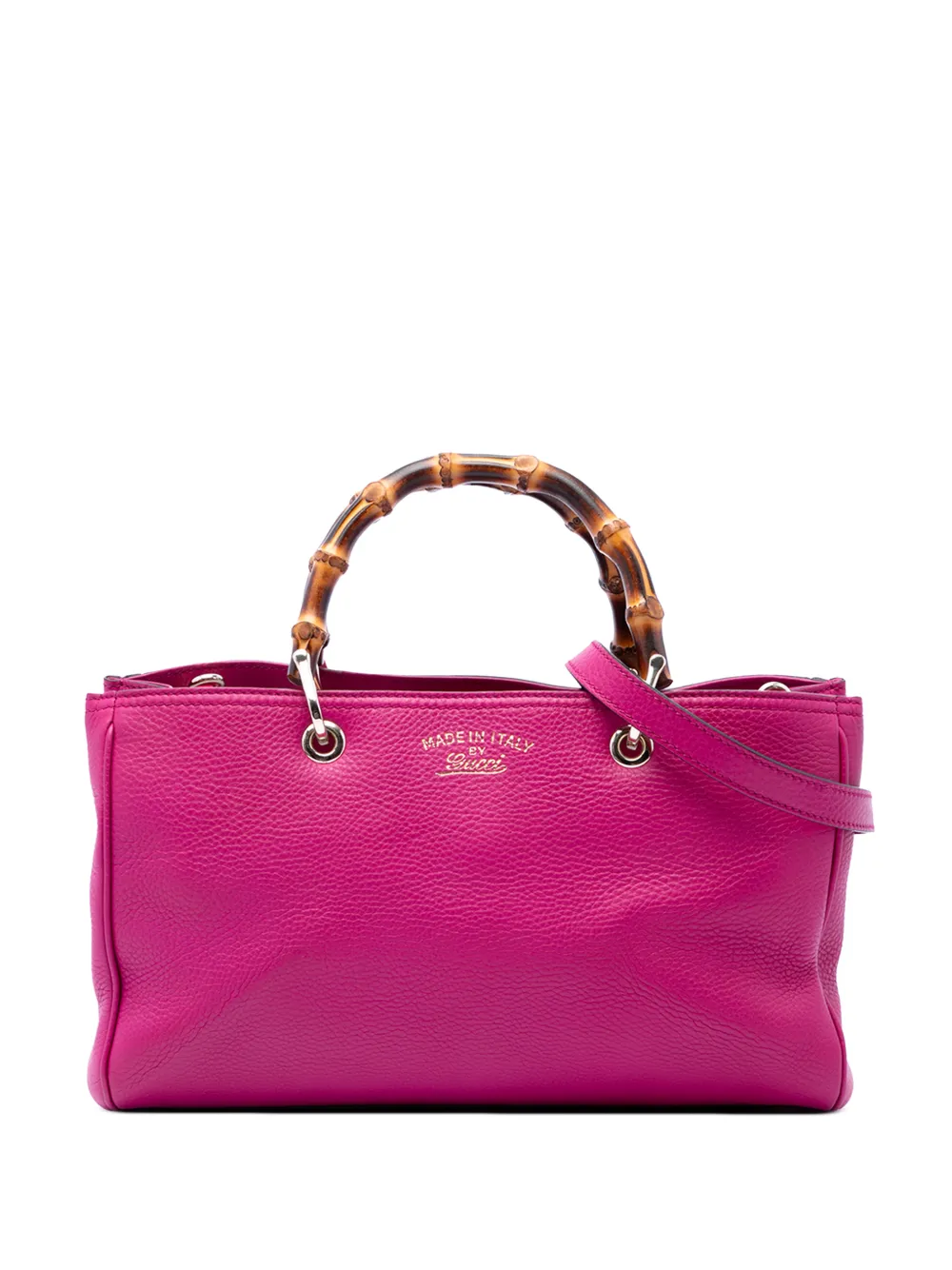 Gucci Pre-Owned 2016-2026 Medium Calfskin Bamboo Shopper satchel - Rosa