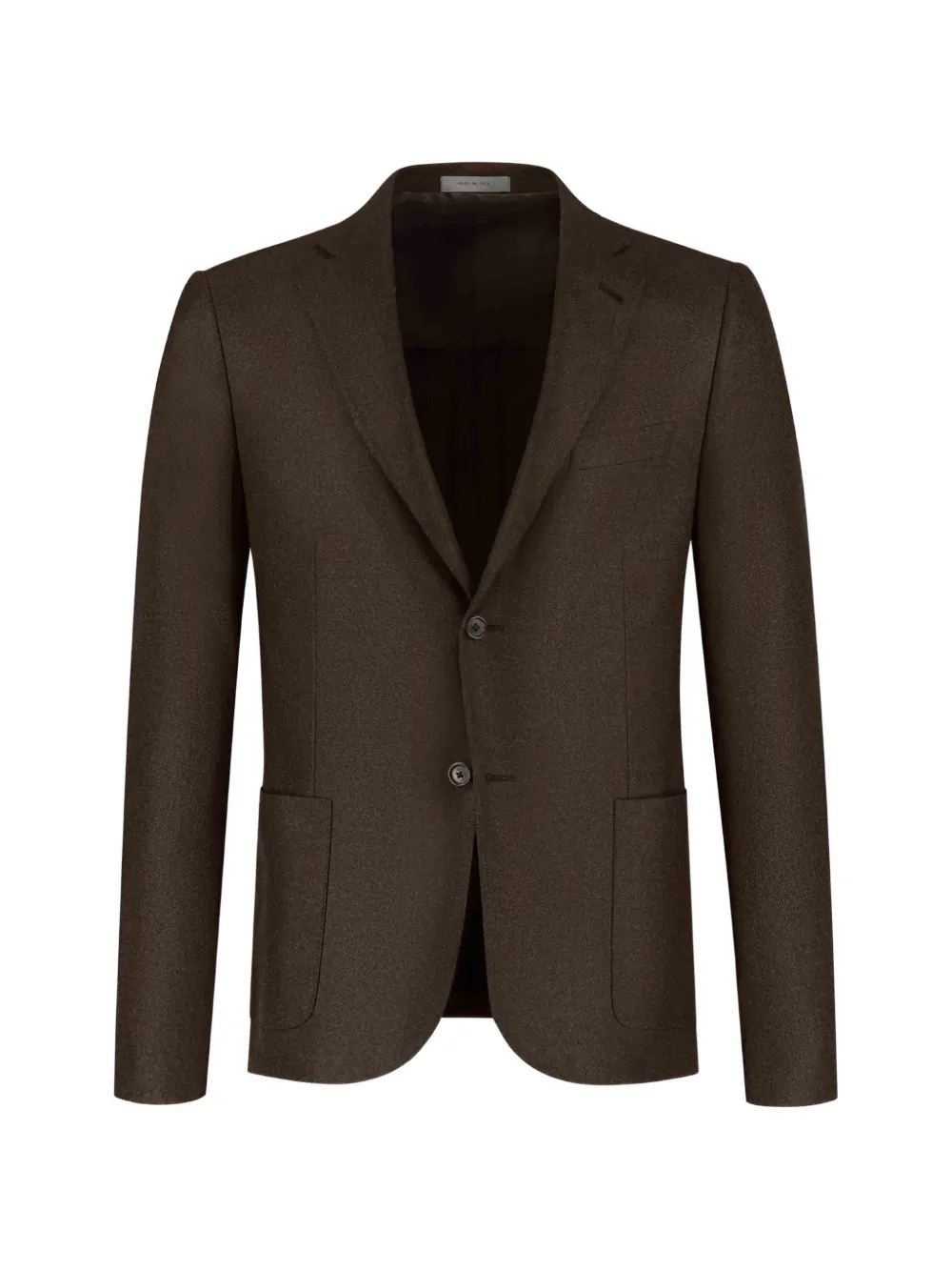 Corneliani single-breasted notched-lapel blazer - Braun