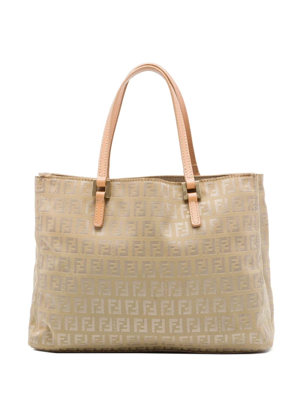 Fendi Pre-Owned 2000-2010 Zucchino Canvas Shopping tote bag - Nude