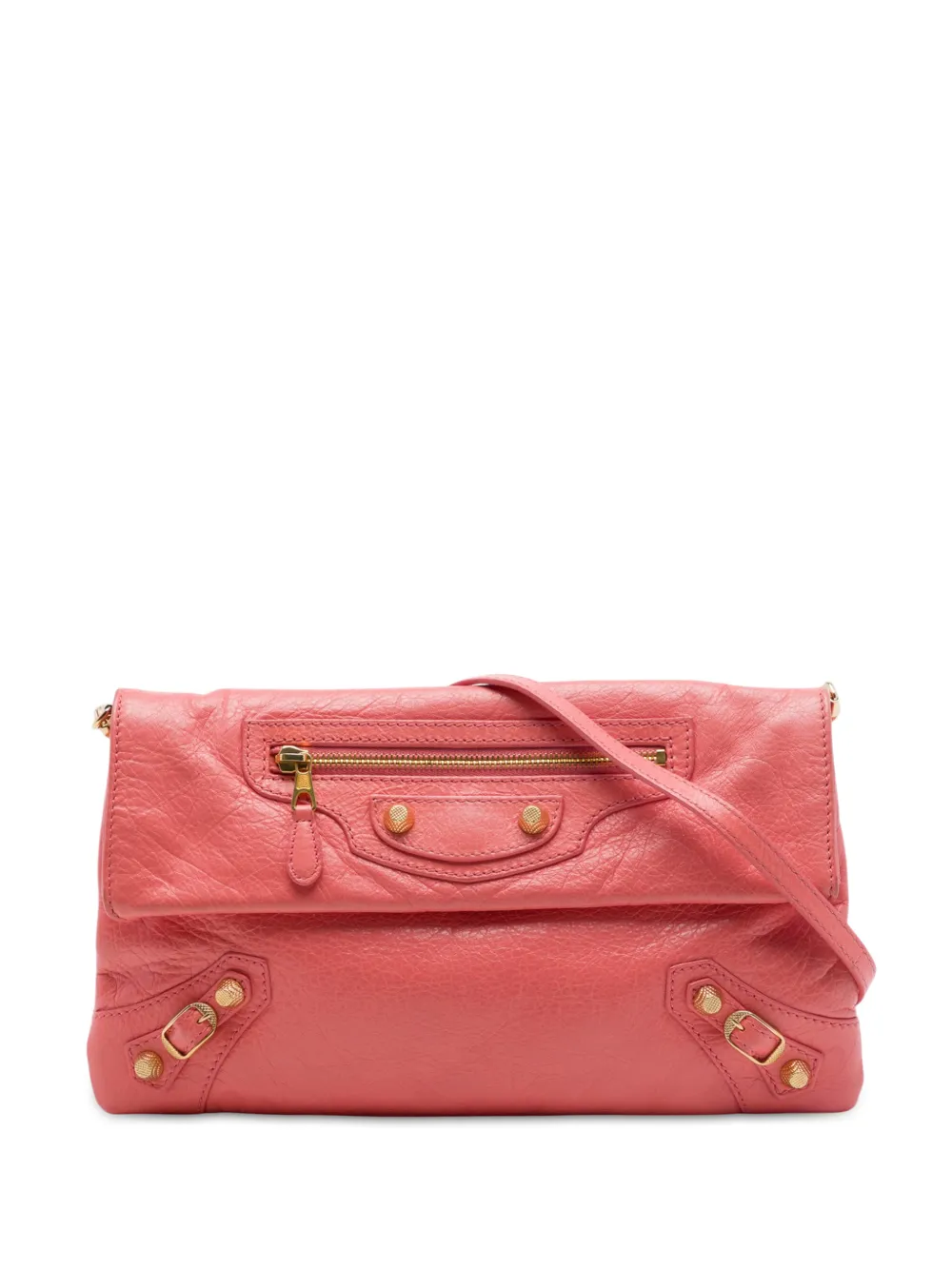 Balenciaga Pre-Owned 2014 Lambskin Motocross Giant 12 Envelope Clutch With Strap crossbody bag - Rosa