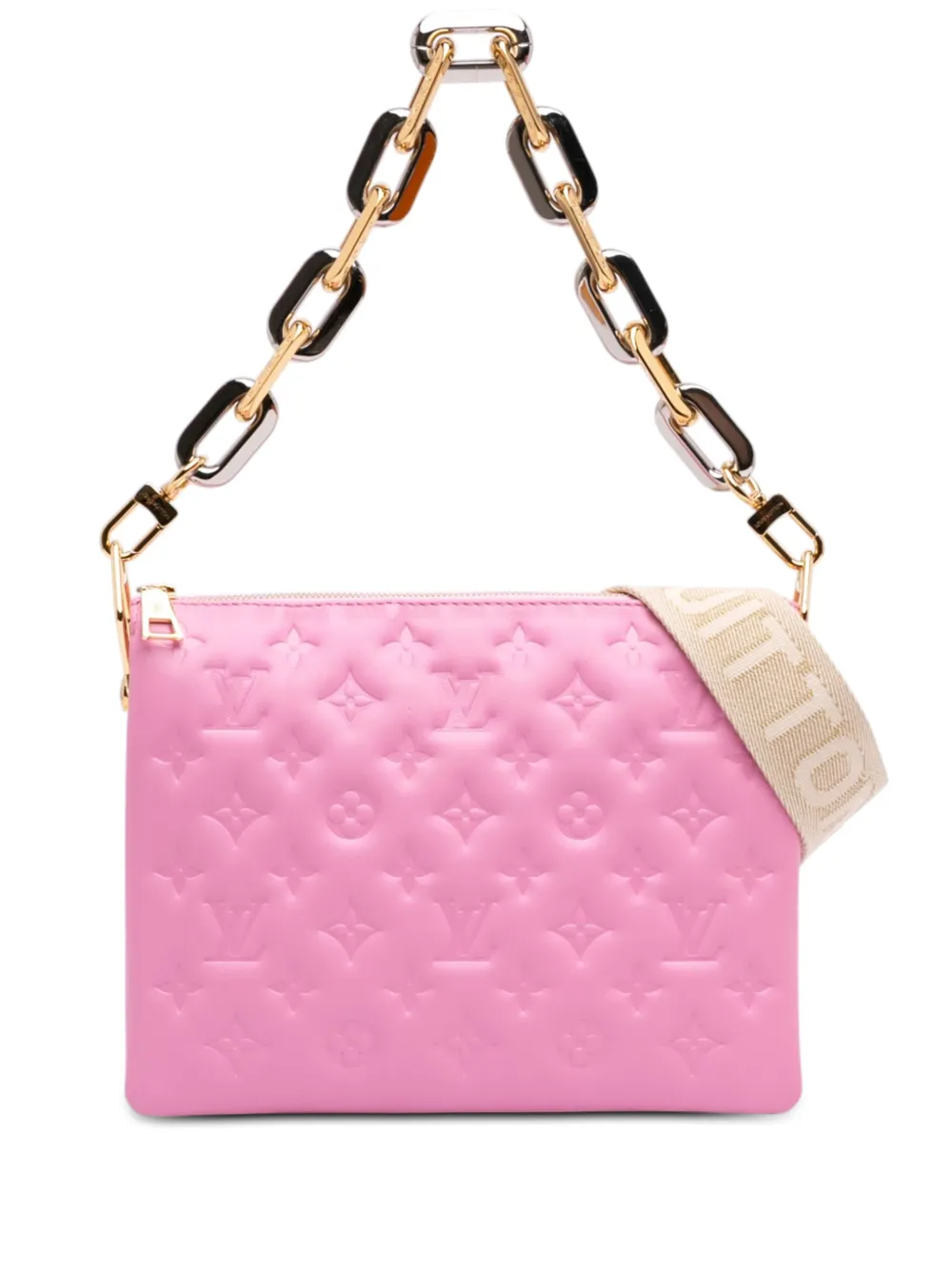 Louis Vuitton Pre-Owned 2021-2026 Monogram Embossed Puffy Lambskin Coussin PM satchel - Rosa