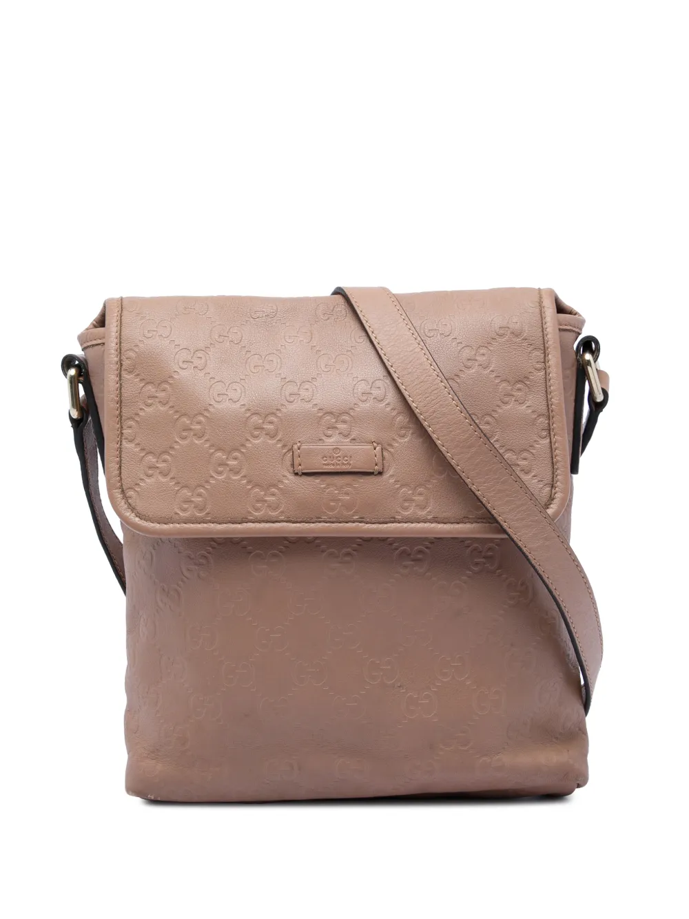 Gucci Pre-Owned 2016-2026 Guccissima crossbody bag - Marrone