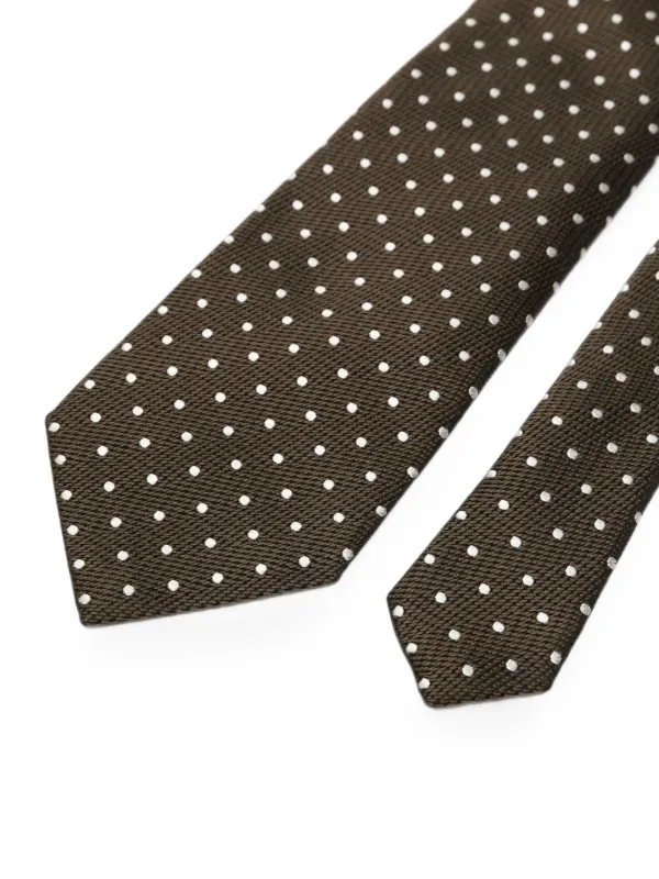 TOM FORD polka-dot Silk Tie | ブラウン | FARFETCH JP