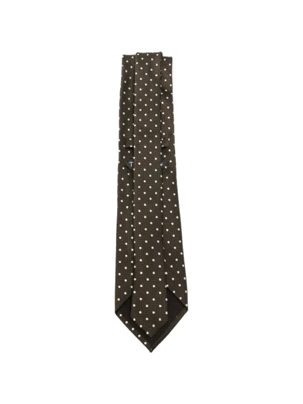 TOM FORDネクタイ TOM FORD polka-dot Silk Tie | ブラウン | FARFETCH JP