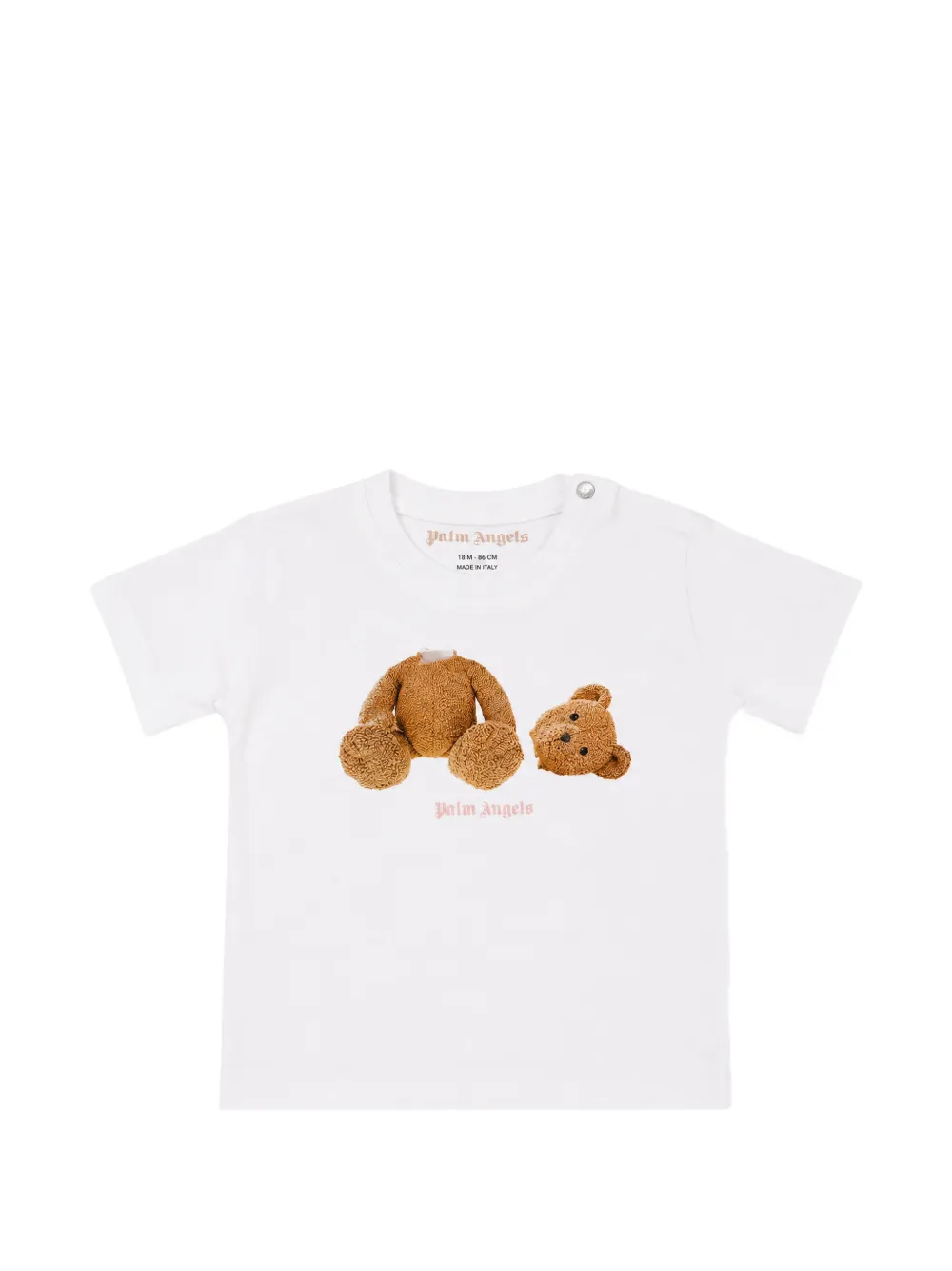 Palm Angels Kids Bear-print T-shirt - Bianco