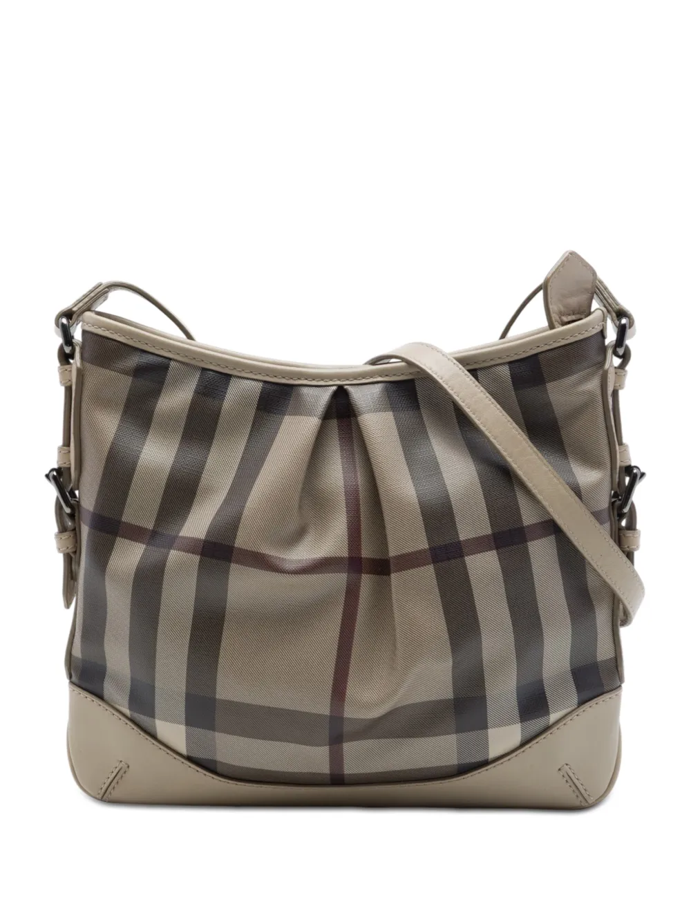 Burberry Pre-Owned 2000-2017 Smoke Check Coated Canvas Hartham crossbody bag - Grigio
