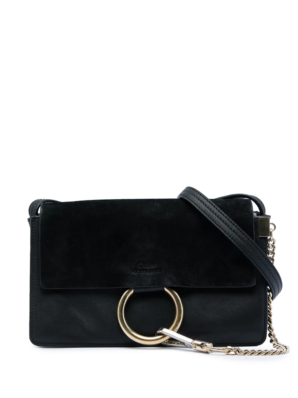 Chloé Pre-Owned 2015 Small Suede and Calfskin Faye crossbody bag - Nero
