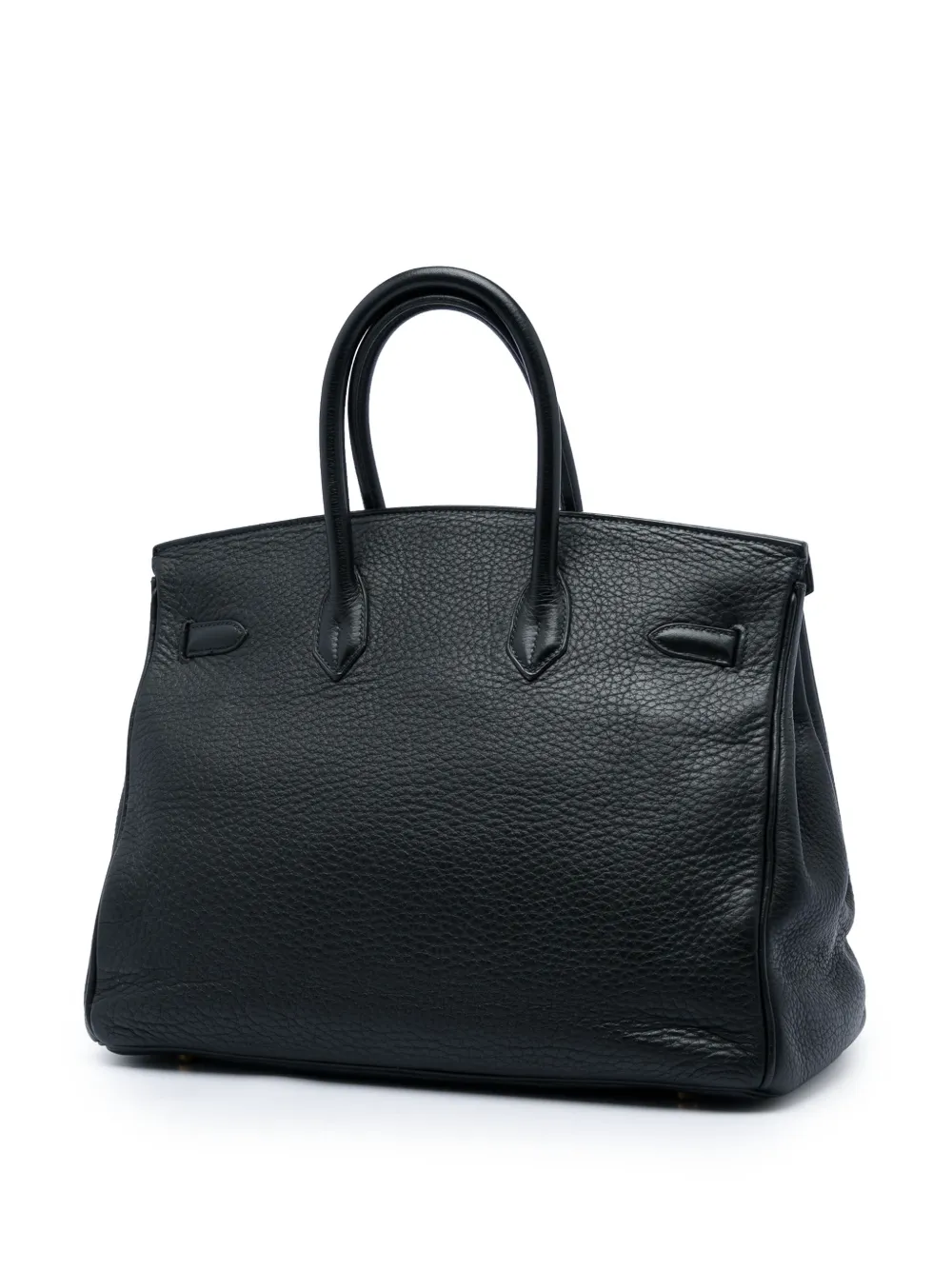 Hermès Pre-owned 2003 Clemence Birkin Retourne 35 Handbag in Black, view 3
