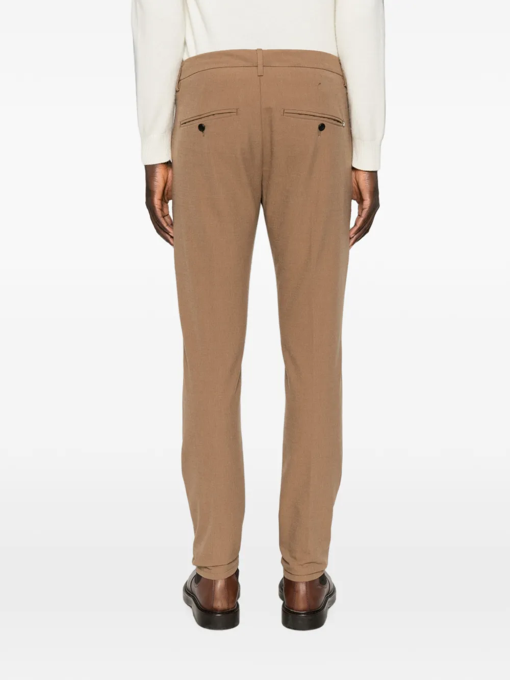 DONDUP Pantalon met riemlussen Bruin