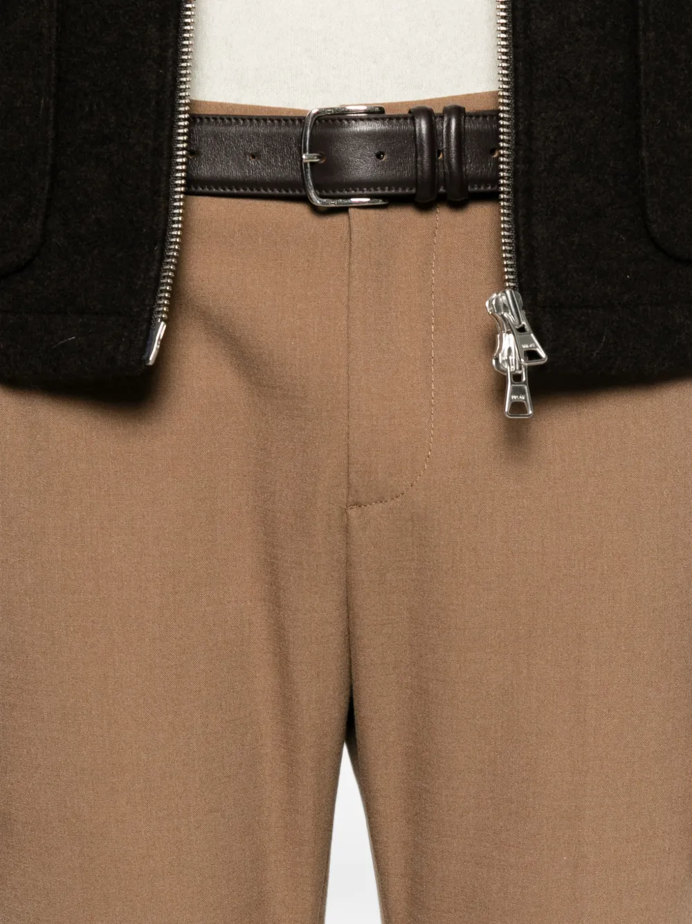 DONDUP Pantalon met riemlussen Bruin