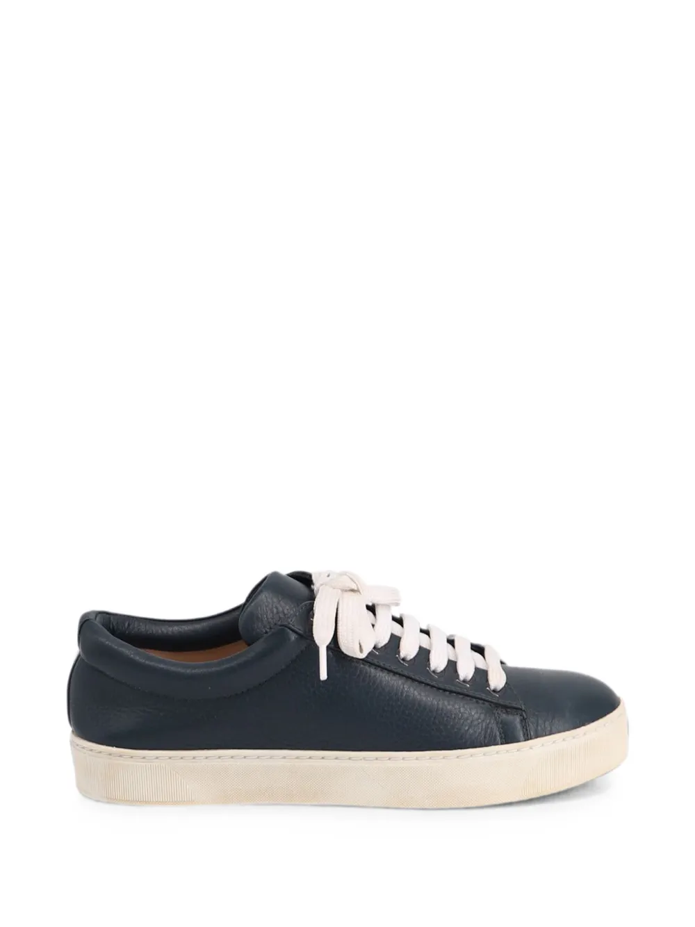 Pre-owned Stuart Weitzman Low-top Lace-up Sneakers In Blue
