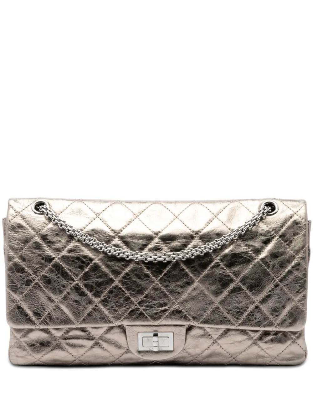 CHANEL Pre-Owned 2006-2008 Metallic Aged Calfskin Reissue 2.55 Double Flap 227 shoulder bag - Oro